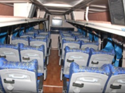 CTS Travels interior aisle and seating